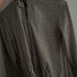 terry cloth zip up sweater